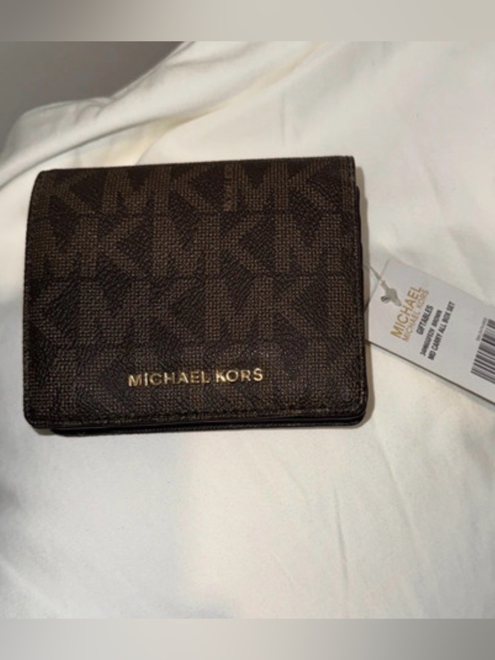 Michael Kors Brown Logo jetset carryall wallet